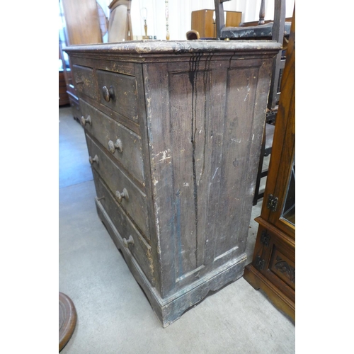 254 - A Victorian pine chest of drawers