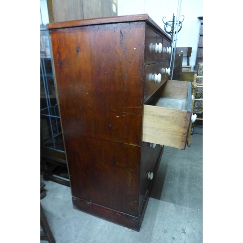 273 - A Victorian stained pine chest of drawers