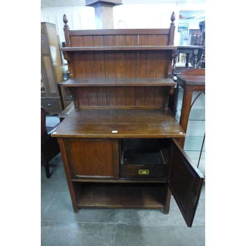 275b - A Victorian Gothic Revival oak dresser