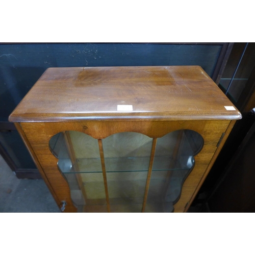 276a - A walnut display cabinet