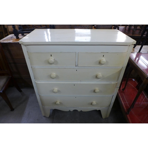 285 - A Victorian painted pine chest of drawers