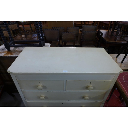 285 - A Victorian painted pine chest of drawers