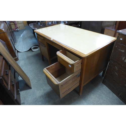 301 - An oak and Formica topped topped desk