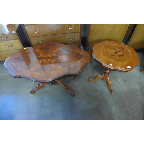 331 - A Sorrento ware coffee table and matching lamp table