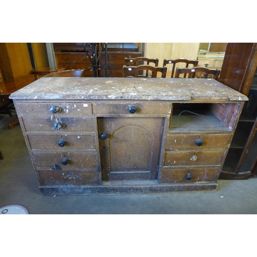 334 - A Victorian pine dresser