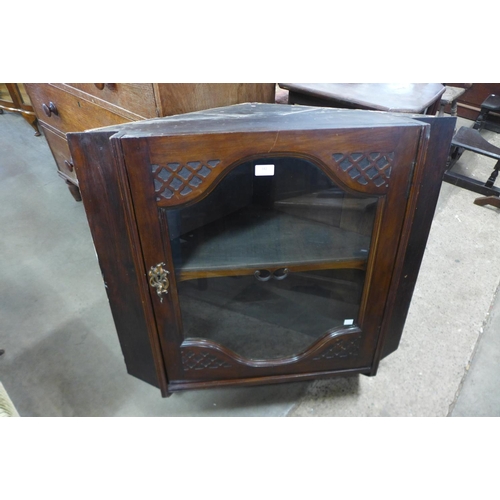 342 - An Edward VII mahogany hanging corner cabinet