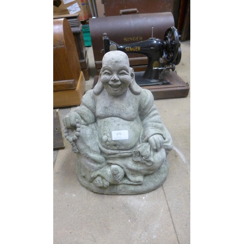 375 - A concrete Buddha garden ornament