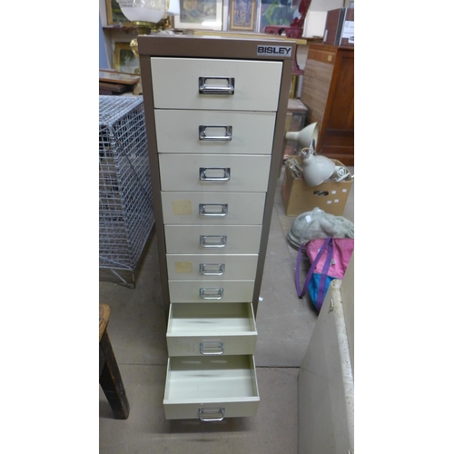 379 - A Bisley steel nine drawer filing cabinet