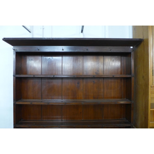 73 - A Victorian stained pine dresser, 207cms h, 152cms w, 47cms d