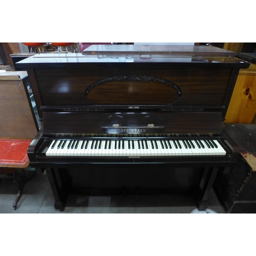 440 - An early 20th Century Steinbach mahogany overstrung upright piano