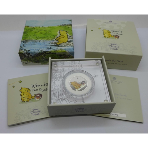 800L - Coins;-2020 Disney Classic Winnie the Pooh UK 50p silver proof coin, appearing for the first time on... 