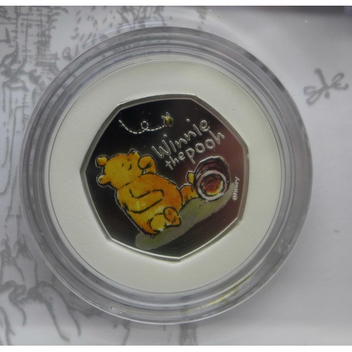 800L - Coins;-2020 Disney Classic Winnie the Pooh UK 50p silver proof coin, appearing for the first time on... 