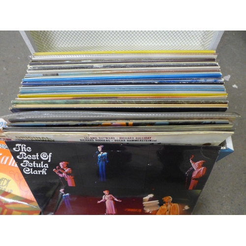 1204 - A box of LP records, including The Two Ronnies, musicals, easy listening, etc. **PLEASE NOTE THIS LO... 