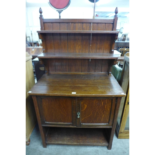 165 - A Victorian Gothic Revival oak dresser