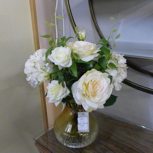 1327 - A rose and hydrangea display in a glass vase (50137822)  #