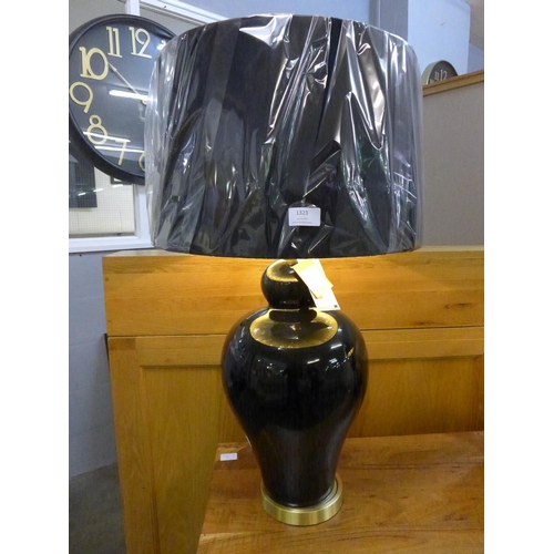 1333 - A Kalvin black lamp with black shade, 80cms (2068751)   #