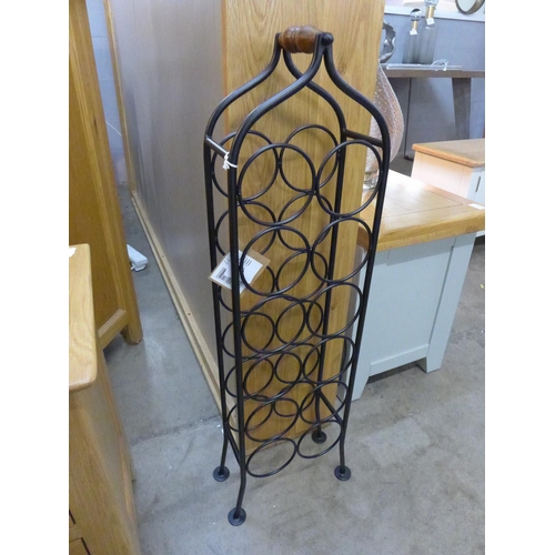 1336 - A wrought iron twelve bottle wine rack (1458917)   #