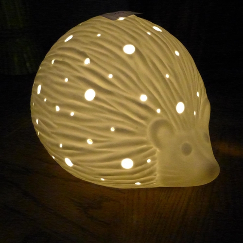 1376 - A white hedgehog lamp (LP01408)  #