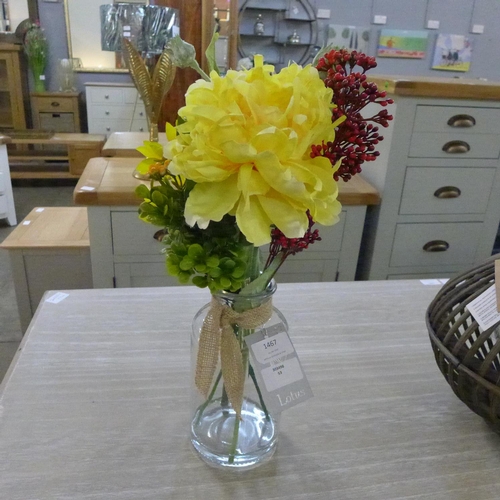 1395 - Sunflowers and peony in a funnel glass vase (50517709)  #