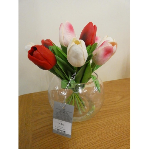 1427 - Mixed tulips in a glass bowl (59415508)   #