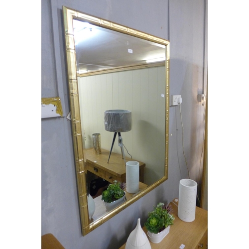 1480 - A Soho gilt bamboo effect rectangular mirror (2082440)   #