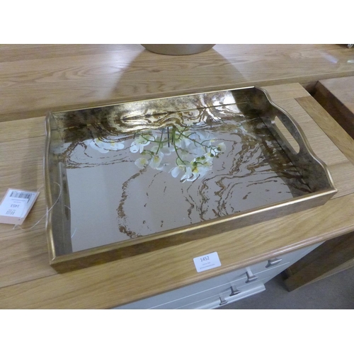 1481 - A large mirrored tray with marbling effect (2071814)   #