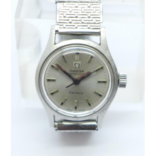 1080 - A lady's Omega Automatic wristwatch on a Speidel expanding bracelet