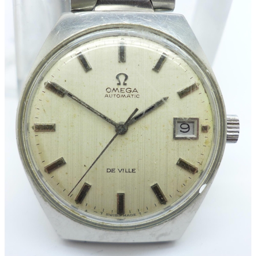 1094 - A gentleman's Omega De Ville automatic date wristwatch, (not Omega bracelet)