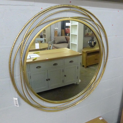 1559 - A gilt metal circular mirror (73-060-42)   #