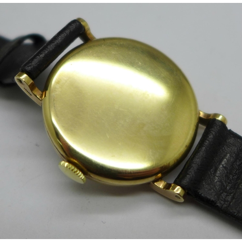 1117 - A 9ct gold cased Ollivant & Botsford Duomatic wristwatch, 30mm case