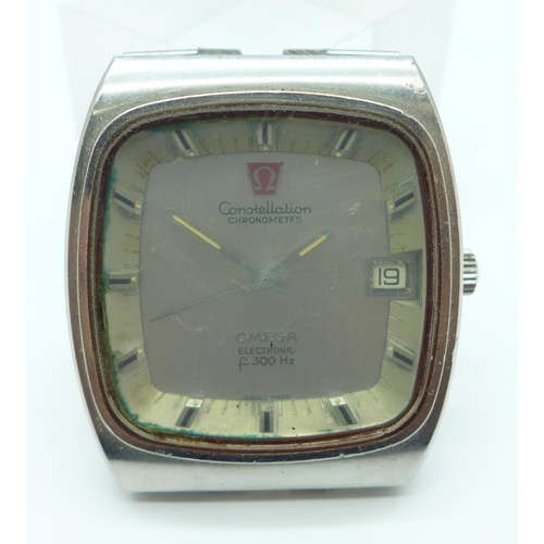 1118 - A gentleman's Omega Constellation Chronometer Electronic f300Hz wristwatch, (no bracelet)