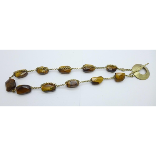 1154 - A Sigrid Olsen tigers eye necklaces