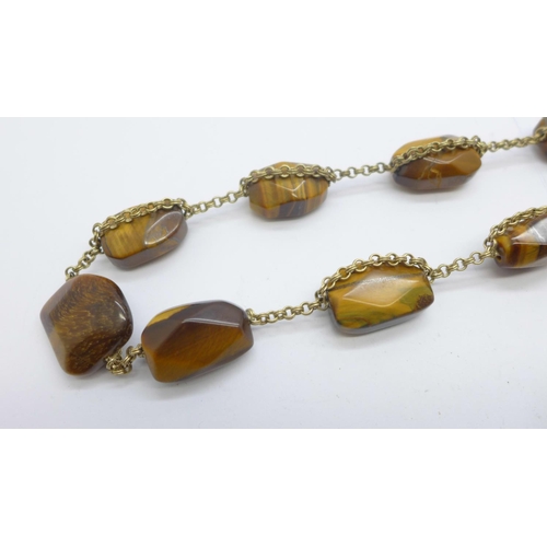 1154 - A Sigrid Olsen tigers eye necklaces