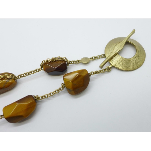 1154 - A Sigrid Olsen tigers eye necklaces