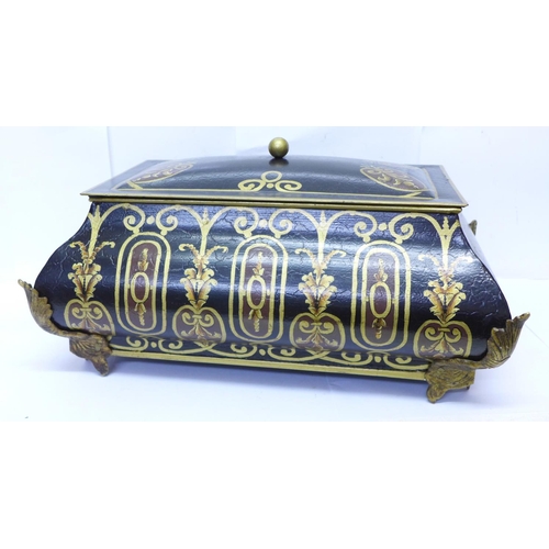 1165 - A painted metal casket