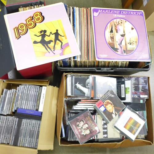 1174 - A case and a box of LP records, opera, musicals, easy listening, etc. and two boxes of CD's **PLEASE... 