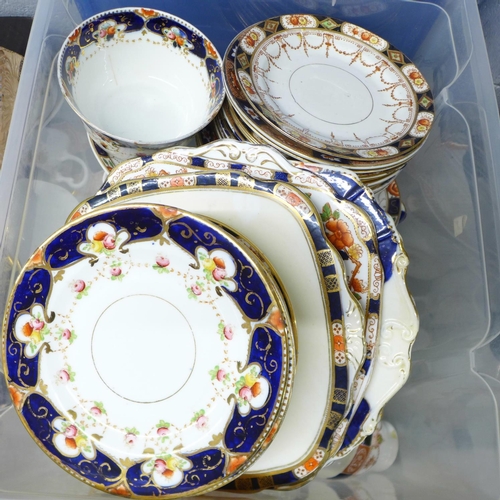 1184 - A box of Crown Staffordshire and similar pattern teawares **PLEASE NOTE THIS LOT IS NOT ELIGIBLE FOR... 