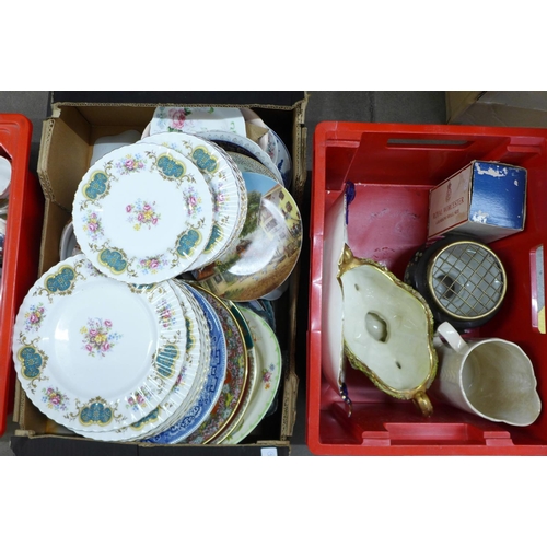 1212 - Four boxes of decorative china, mainly plates, bowls, dinnerwares, etc. **PLEASE NOTE THIS LOT IS NO... 