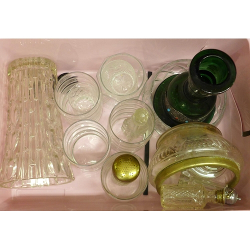 1215 - Four boxes of mixed glass including a large vase, bowl, coloured glass, ornaments, etc. **PLEASE NOT... 