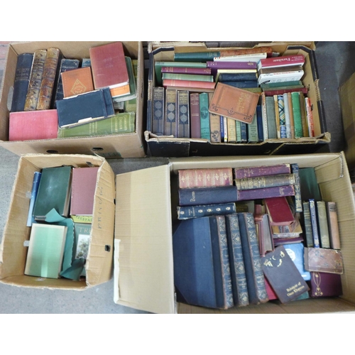 1217 - Four boxes of mixed books, including 19th Century Life and Works of Robert Burns, four Myth and Lege... 