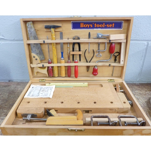 617 - A 'Boy's tool-set', cased, made in Germany