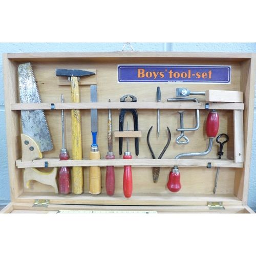 617 - A 'Boy's tool-set', cased, made in Germany