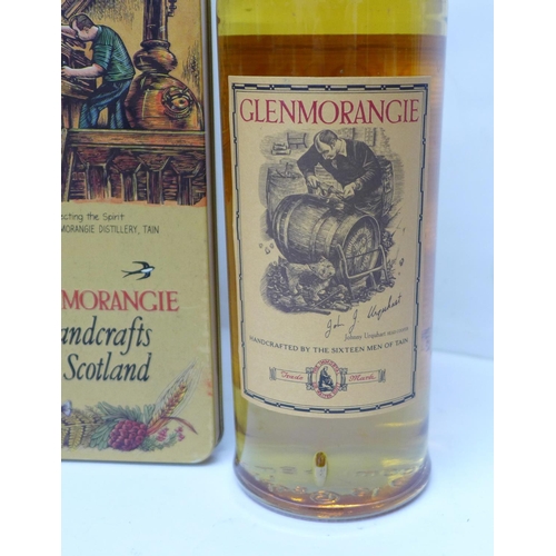 621 - One bottle, Glenmorangie Single Highland Malt Scotch Whisky, 10 years, 70cl, with presentation tin