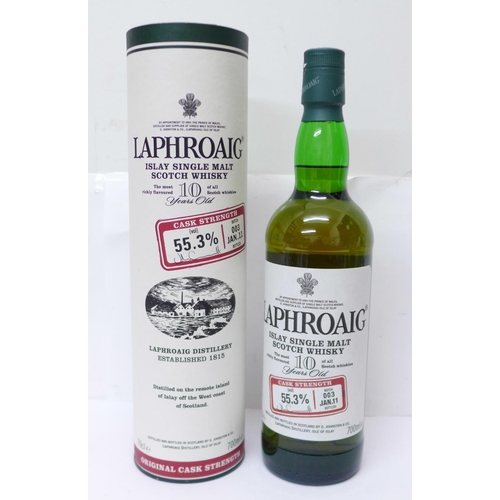 623 - One bottle, Laphroaig Islay Single Malt Scotch Whisky, 10 years old, 70cl