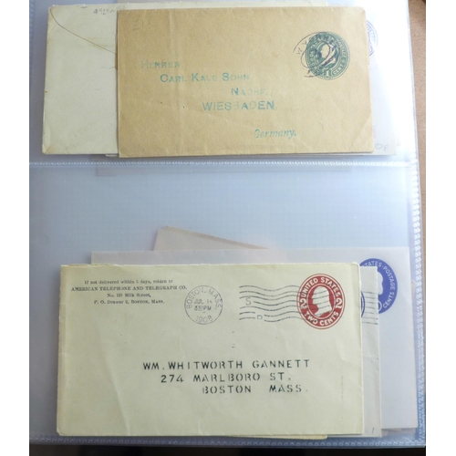 687 - An album with a collection of United States postal history and stationery, some early 20th Century, ... 