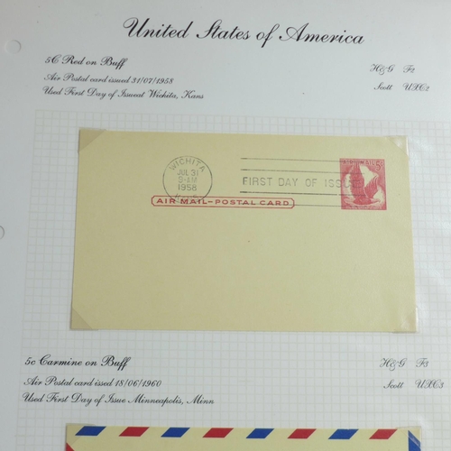 687 - An album with a collection of United States postal history and stationery, some early 20th Century, ... 