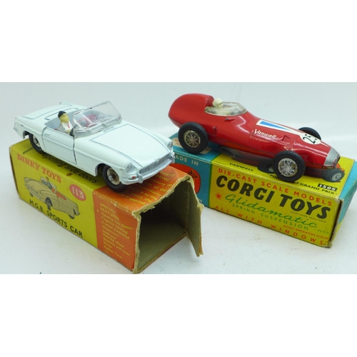 703 - Two Corgi Toys and two Dinky Toys die-cast vehicles, 150S, 113, 419 and 133, boxed