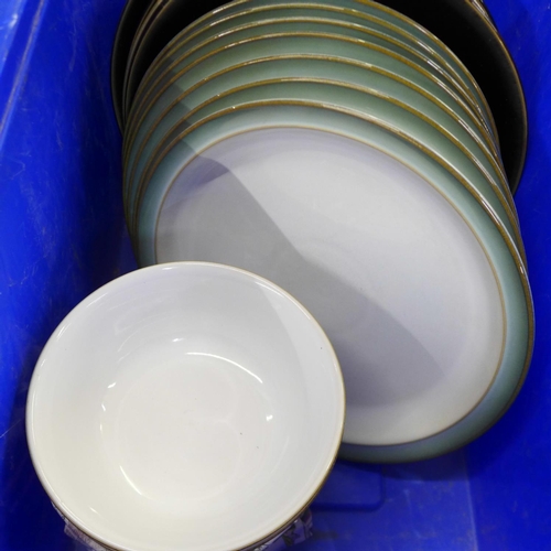 715 - Denby Castile green dinnerware and other Denby bowls