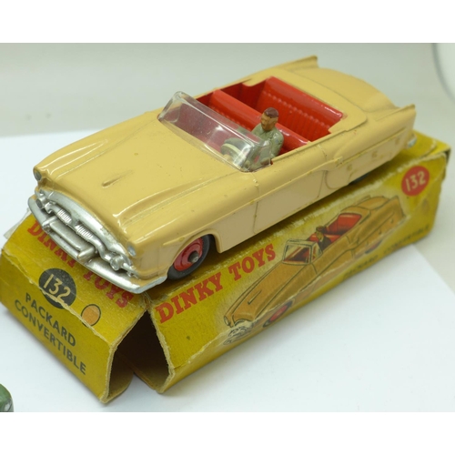 736 - Three Dinky  Toys and one Corgi Toys die-cast vehicles, includes 132, 163 and 204 Corgi, boxed