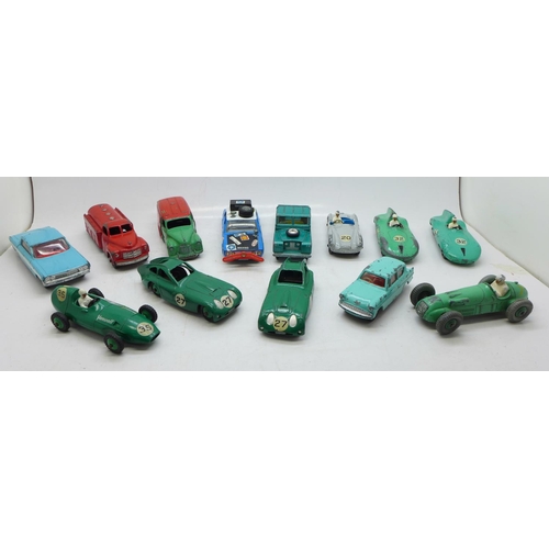 748 - Thirteen Dinky Toys and Corgi Toys die-cast vehicles including Hillman Hunter rally car